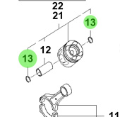 Bukh 23413-3A000 - Snap Ring for S270J Crankshaft and Piston Assembly