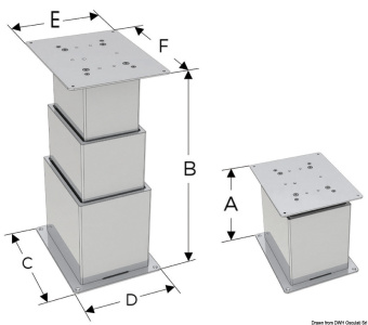 Osculati 48.743.12 - QUARE Electrical Pedestal 2-/3-Stage 12V 15mm/sec
