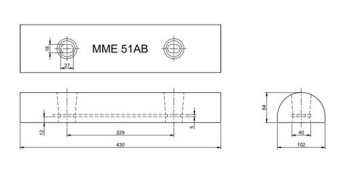 MME Hull/Rudder Anode Aluminium MME51AB