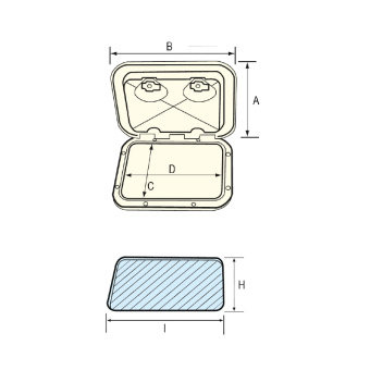 Nuova Rade 196513 - Krome Hatch, White, 270x375mm