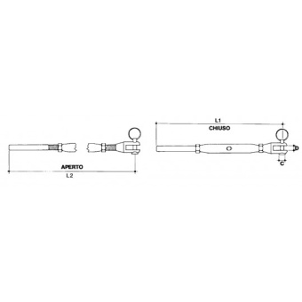Turned Rigging Screws For Cable Ø 2,5 mm
