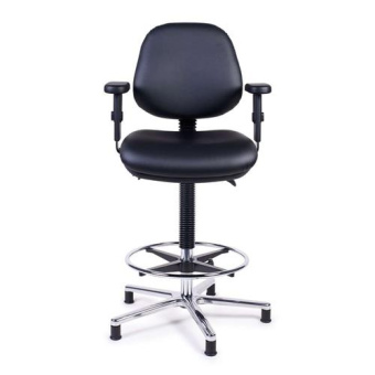 Hollex Steering Chair Delta II Faux Leather Black