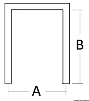 Osculati 02.040.85 - U-Shaped Bracket 50 mm