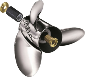 Michigan Wheel 993052 Apollo Stainless Steel Propeller - 3X 14-3/8 X15 LH