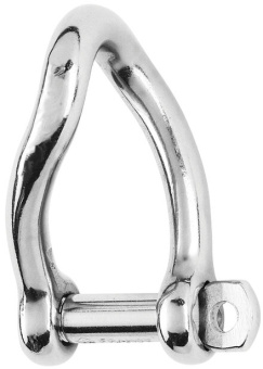 Wichard 1225 - Twisted Self-Locking D-Shackle Stainless Steel 10 mm