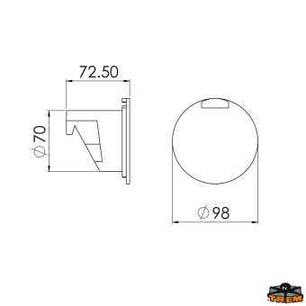 Trem N0132403 - Black Shower Box With Black Lever Shower 4,00 m Hose