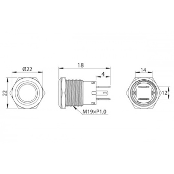 LED Switches On-Off White
