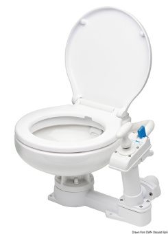 Osculati 50.207.50 - Super Compact Manual Toilet Unit Wooden Seat
