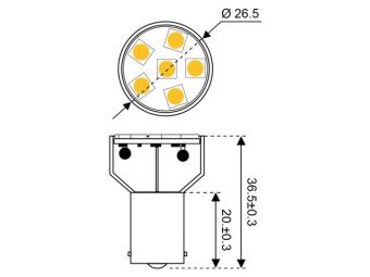 Talamex Super LED 6 10-30V BA15S