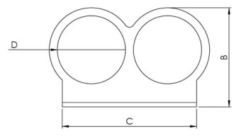 Hollex Double Cup Holder 102x138mm