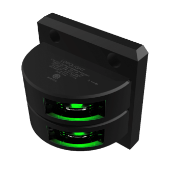 Lopolight 301-101ST-B-RPM - Navigation Light 3NM 112,5° Green, Double Starboard, Black, Dimmable