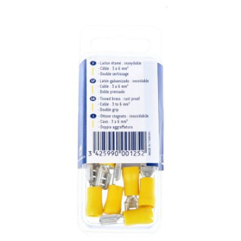 Euromarine Clip Terminal 6,3mm Female Yellow- Set Of 10