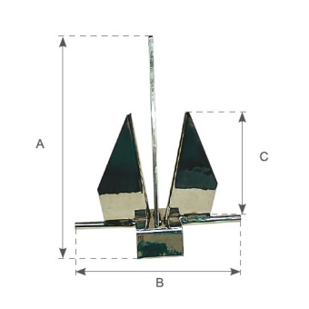Danforth Style Anchor 30 kg