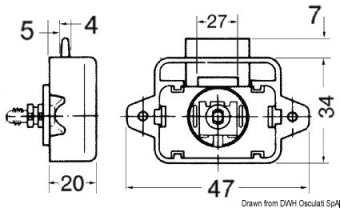 Osculati 38.182.04 - Mini Push-Lock Polished And Coated Brass 16 mm