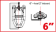 Hurley H2O Davit System 6" Mount Soft Bottom White With Foot Plate To Permanently Mount To Swim Platform