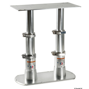 Osculati 48.721.08 - Double Pedestal Stainless Steel Handles Base 615 x 300 mm