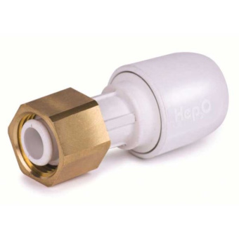 Hep2O Straight Transition Coupling Plug-in x Swivel - 1/2" BSP x ø15 mm