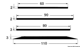 Osculati 66.017.01 - Strip 110x3 mm Black (24 m)