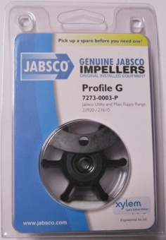 Jabsco 7273-0003 - Impeller Nitrile, Drive Type 4, 6 Blade, 2 Diameter, 7/8 Width, 5/16 Shaft, Plastic Insert