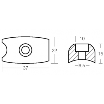 Tecnoseal Zinc Plate For Bow Thruster