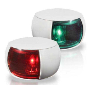 Hella NaviLED Compact - Port/Starboard (Set), White Shroud, Colored Lens