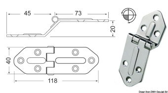 Osculati 38.445.05 - Hinges 2,5 mm