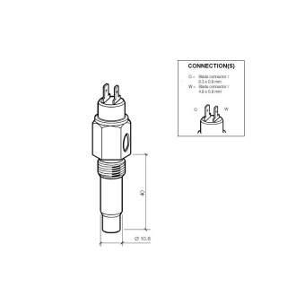 VDO 323-803-001-012D - Coolant Temperature Sender 120°C - 5/8-18 NF-3