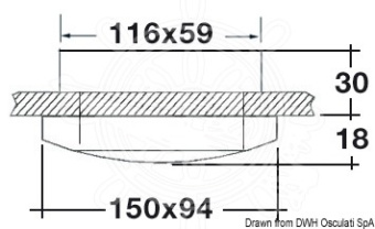 Osculati 13.430.01 - Phad Mirror Polished Recess Ceiling Light 12V 20W