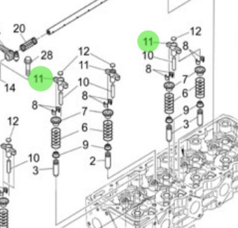 Nanni Diesel 970311022 - Rocker Arm Assembly for Valve Train