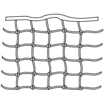  White Spinning Net - 100 cm X 100 m - Square Knotted Mesh