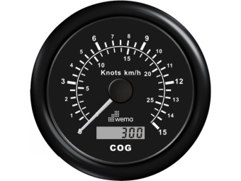 Wema 110395 - GPS/Speed/Compass Black 15kn/27km