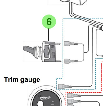 Bukh 00113-1A151 - Trailer Switch for R210J and S270J Trim Wiring