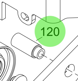 Steyr 2205718-1 - Bearing Shaft for Steyr M160068 Engines