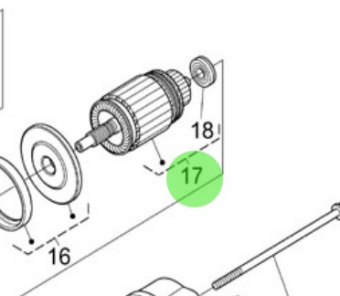 Nanni Diesel 970313684 - Starter Armature Assembly for N4 Engines