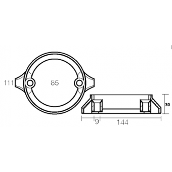 Tecnoseal Aluminium Collar For Duo Prop AQ 280-290