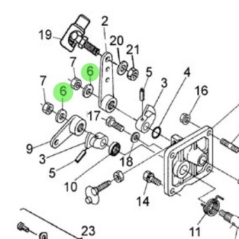 Nanni Diesel 970302857 - Plain Washer for Accelerator and Speed Control Linkage