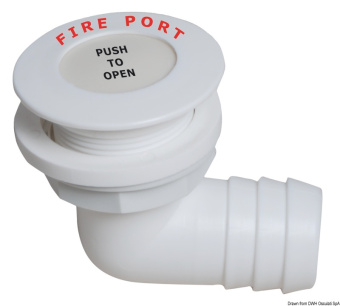 Osculati 17.681.01 - Fire Port 90° with Hose Ad.38mm