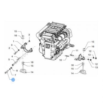 Vetus VFP01332 - Bolt M10x1.25x70