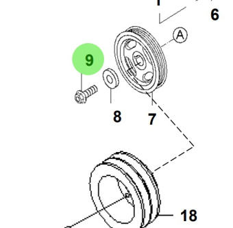 Bukh 23127-3A000 - Crankshaft Bolt for S270J Engines