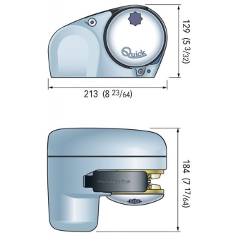 Quick FSGM01500006A00 - Horizontal Windlass Genius GP2 150W 12V Gypsy 6mm
