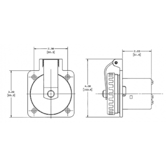 Hubbell Stainless Steel Plug 2P+T 125/250V. 50A IP56