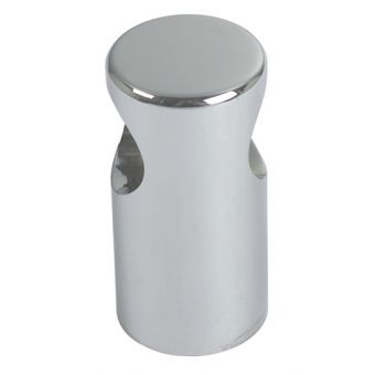 Foresti & Suardi Chromed Brass Central Handrail Terminal with 8 mm Support, Ø22–30 mm