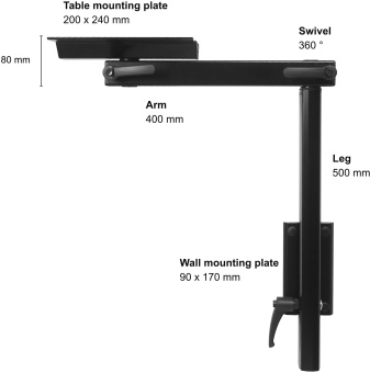 Lagun 30662 - Table Leg System 500mm Carbon Black