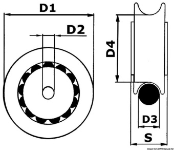 Osculati 55.243.02 - Pulley 10 mm