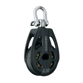 Harken 3391 - 45mm Black Magic 1-Sheave Aluminum Block Swivel