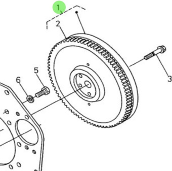 Nanni Diesel 970301627 - Complete Flywheel for N4 and 4 Series Engines