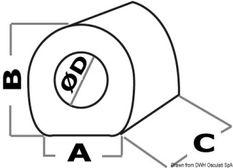 Osculati 39.200.01 - Towing/lifting ring 38 x 35 mm