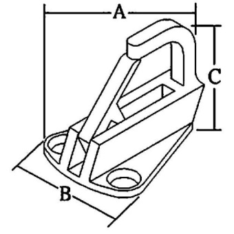 Allpa Stainless Steel Fender Snap Hook, A=42mm, B=29mm, C=33mm (Per Pair) (Max. Rope Ø15mm)