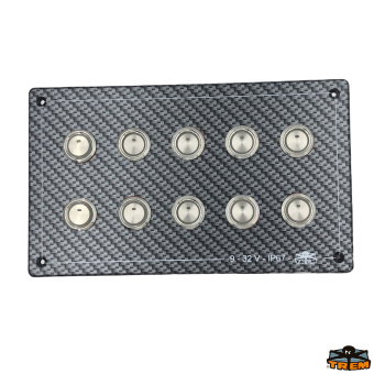 Trem L0680409 - Horizontal Electrical Panel With Prewired Circuit Breaker 3 Buttons 7 Switches