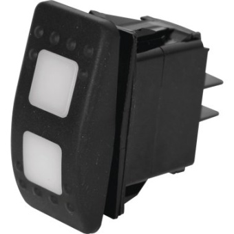 Euromarine LED Waterproof Rocker Switch - On-Off-On - 4 Contacts